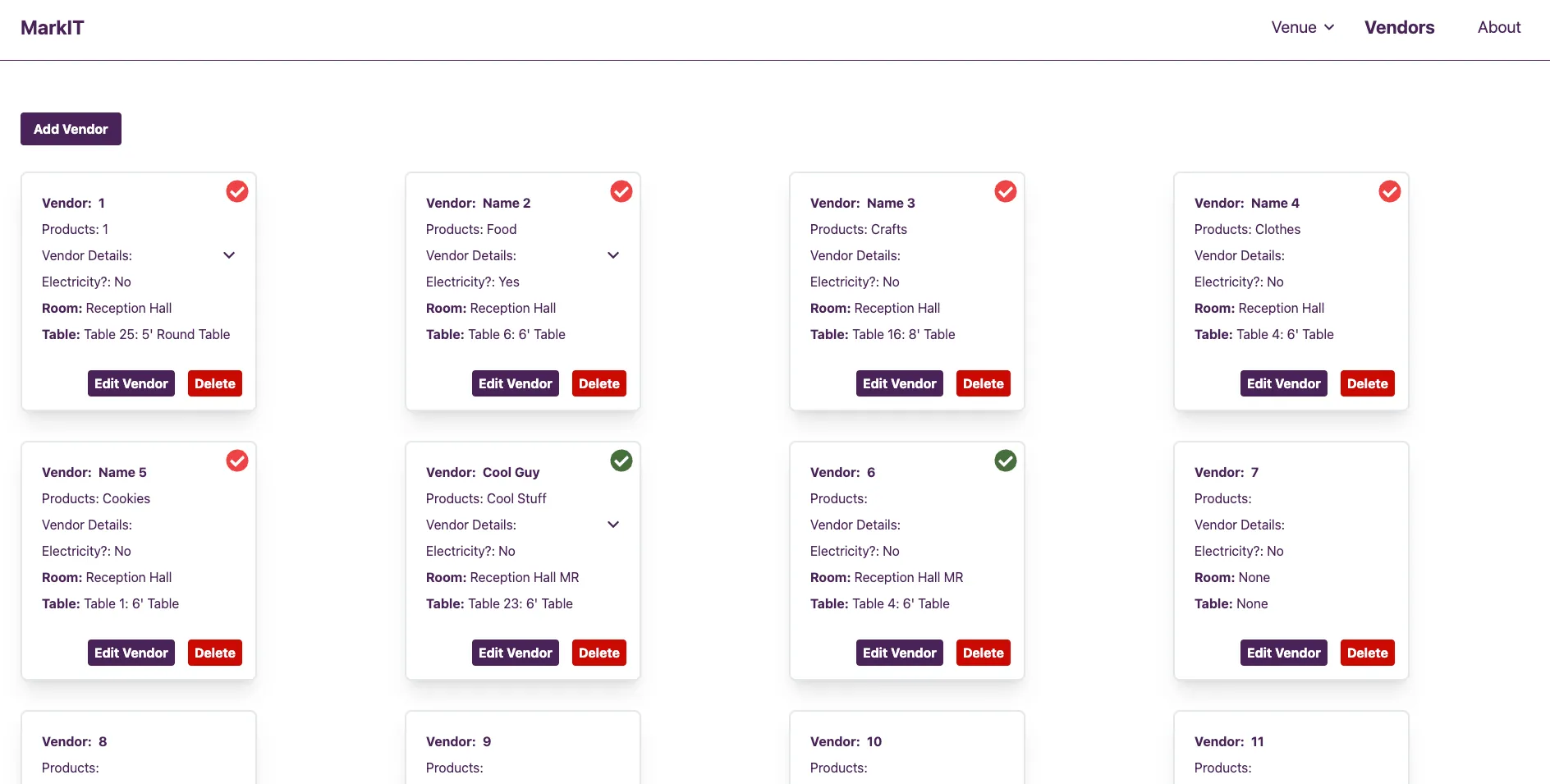MarkIT Vendor Management